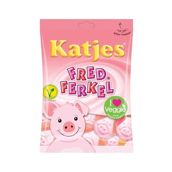 German KATJES Fred Ferkel -Pigs gummy bears- Pack of 2 - Total 400 g by Katjes