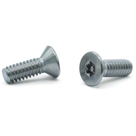 (100 pcs) 1/4-20 x 3/8 Security Machine Screws/Pin-in 6 Lobe/Flat Head / 18-8 Stainless Steel (Quantity: 100)