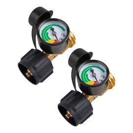 SHINESTAR 2-Pack Universal Propane Tank Gauge Level Indicator for RVs, Grills, and Heaters - Compatible with 5-40 Pound LP Gas Cylinders