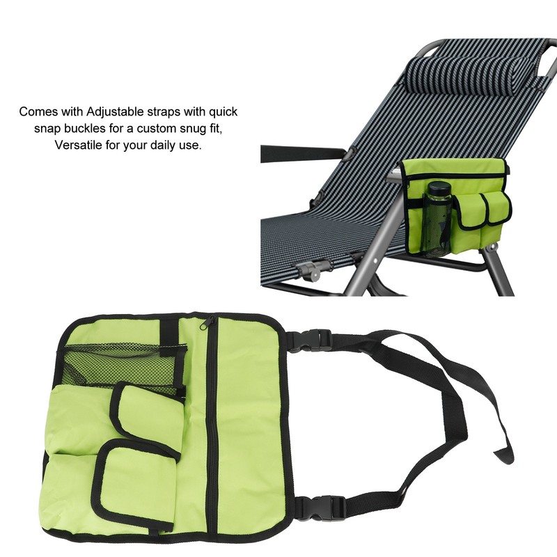 Beach Chair Armrest Bag Handy Pockets Armrest Bag Outdoor Chair