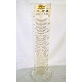 Large Glass Lab Cylinder, Laboratory Measuring Cylinder, Volume 5000ml 5L
