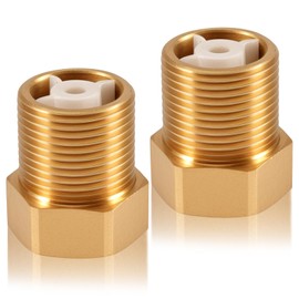 Pack of 2 Brass Check Valves 1 Inch, 1 Inch Male x 1 Inch Female Thread, DN25 Backflow Preventer with Internal Thread and Male Thread, Brass Check Valve Waste Water for Water Pipe, Water Heater