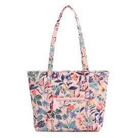 Cotton Small Vera Tote Bag, Paradise Coral, One Size