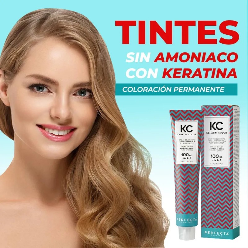 Tinte Profesional De Cabello Keratincolor Sin Amoniaco 100ml 7.5 Rubio