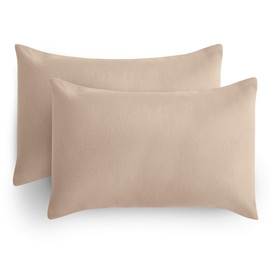 Silentnight Brushed Cotton Pillowcase Pair - Soft Velvety Touch 100 Percent Cotton - Cosy Warmth Feel for Colder Nights - Breathable Lightly Brushed Hypoallergenic Pillowcase, Natural