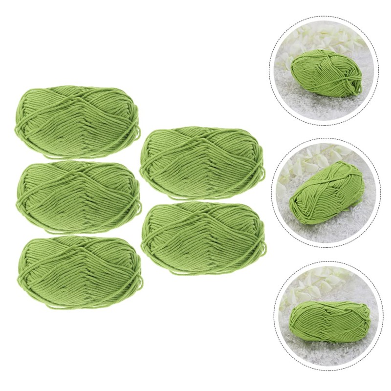 Gadpiparty 5 Rolls Cotton Crochet Yarn Soft and Flexible Knitting