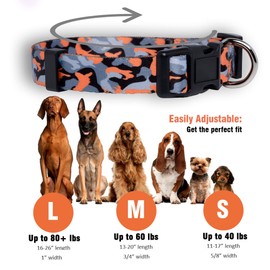 Camo Dog Collar (Large, Orange)