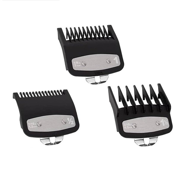 3 Pcs Hair Clipper Guides, Precision Attachment Comb，1.5mm, 3mm, 4.5mm,Hairdressing