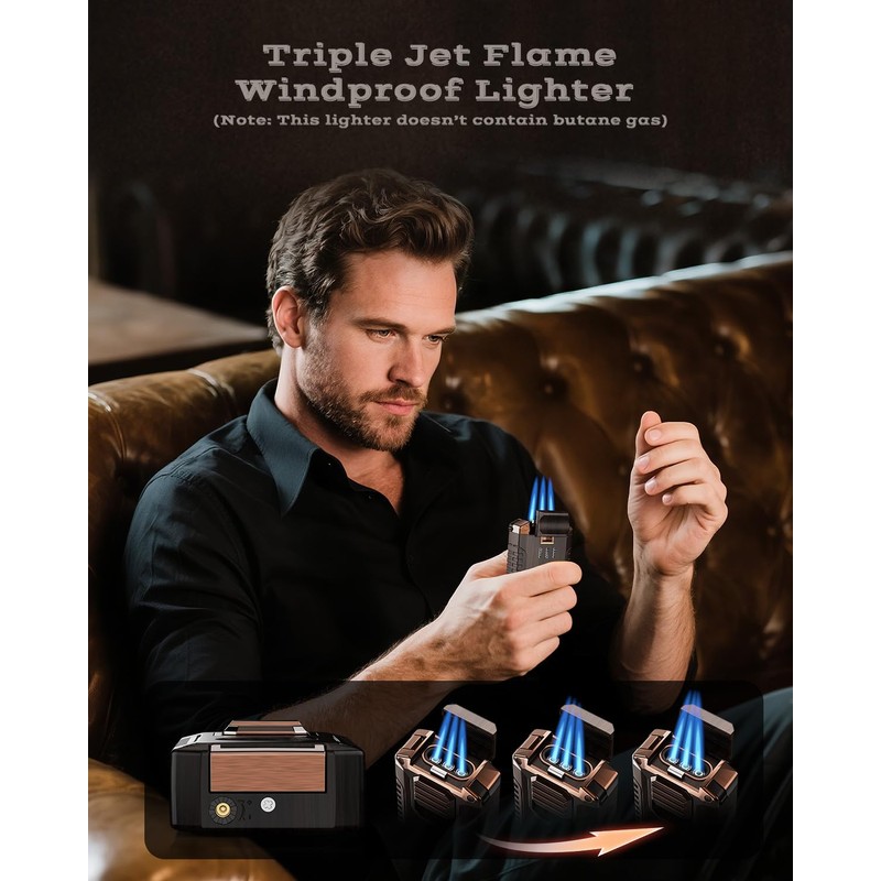 5-in-1 Torch Lighter with Tool, Punch, Holder and Draw Enhancer