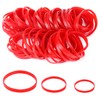 Pack of 150 Rubber Bands, Red Rubber Rings, Natural Rubber,