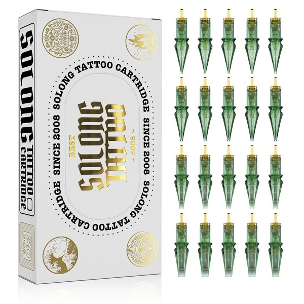 Solong Tattoo EN01S#10 Bugpin 15 Needle Long Taper Magnum 20 Pack: Universally compatible, ideal for precise lines and detailed shading. Guaranteed professional tattoo experience.