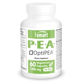 PEA (Palmitoylethanolamide) 1200 mg per day, anti-inflammatory effect, natural biochemical balance, 400 mg OptiPEA© per capsule, certified sustainable palm oil. Supersmart