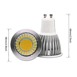 JKLcom - Bombillas LED GU10 GU10 5W COB LED foco foco GU10 base 5W 110 V no regulable, 5 W (equivalente a 35 W foco halógena de 35 W), luz blanca cálida 3000 K, 6 unidades
