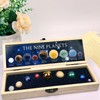 Handcrafted Solar System Model 9 Planets Natural Gemstones Sphere –