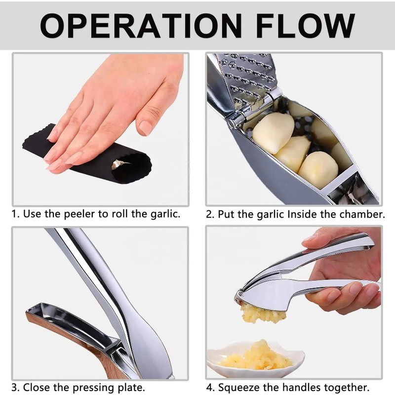 Ultra Premium Garlic Press – Heavy-Duty Garlic & Ginger Crusher