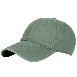 Glamorstar Classic Unisex Baseball Cap Adjustable Washed Dyed Cotton Ball Hat Army Green