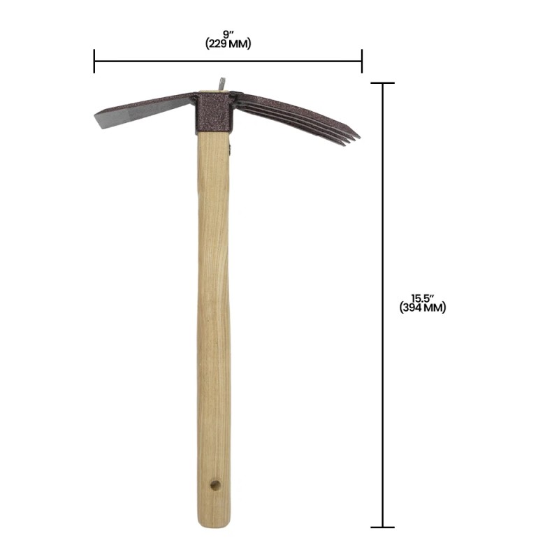 Zenport J6-07 Hoe and Fork Combo Tool, Beige - 3