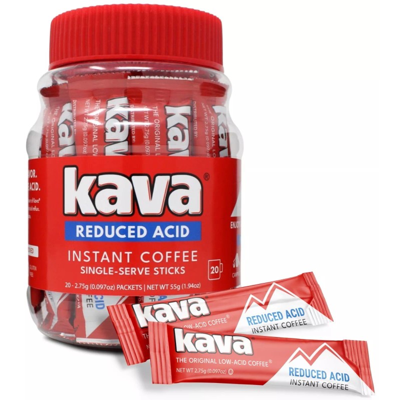The Original Low-Acid Coffee Reduced Acid Instant Coffee Single Serve