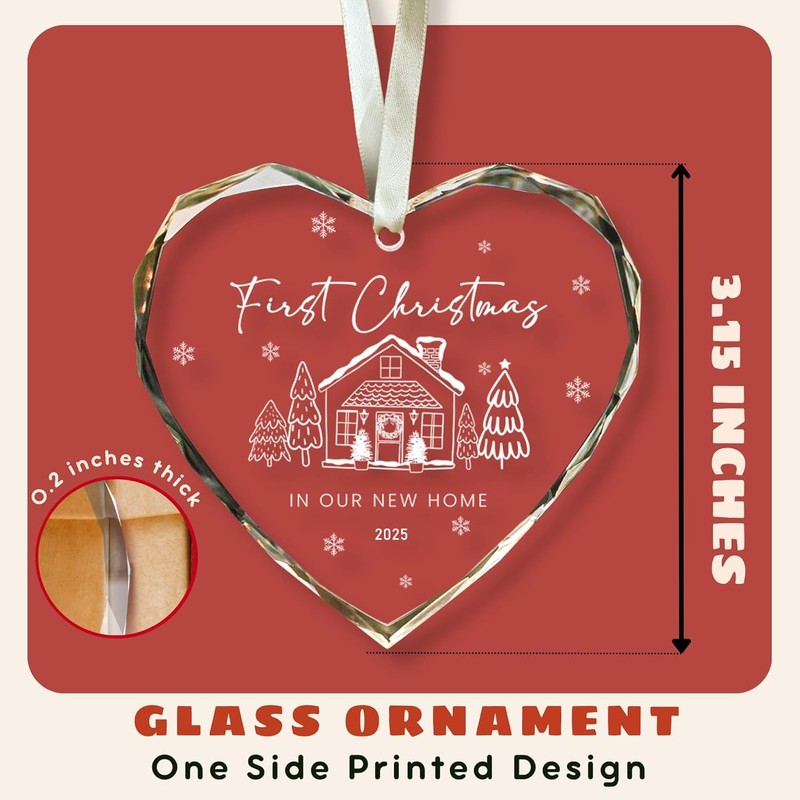 2025 Housewarming Gift - New Home Ornament - Glass House