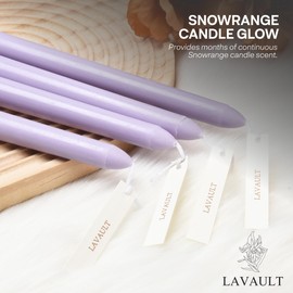 Lavault Tapered Candles Long Pole - Tall Candle Sticks - Aromatherapy Candle - Relaxing Natural Soy Wax Candle - Scented Taper Candles for Home, Kitchen, or Wedding Decorations - Flourish Tea Aroma