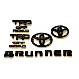 Toyota Overlay ! New 2014-2023 Toyota 4Runner TRD Off Road Gloss Black Emblem OEM Kit