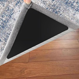 Hibate 12 PCS Rug Tape, Non Slip Carpet Tape for Area Rugs Double Sided Rug Grippers Stickers for Hardwood Floors and Tiles