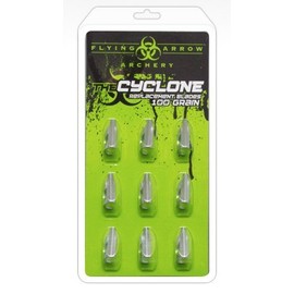 Flying Arrow Archery Cyclone Replacement Blades, 100 Grain, 9 Blades