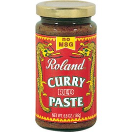 curry Roland Foods Red curry Paste, No MSG, Specialty Imported Food, 6.8-Ounce Jar (RO047)