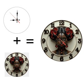 25x25cm Wood Wall Clock with a Felt Pad Back to Prevent Scratchingsheet size: 25*25cm/9.843*9.843inch, color: White