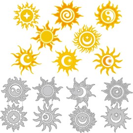 DELORIGIN Sun Moon Star Cutting Dies Totem Metal Die Cuts for Card Making Embossing Stencils Dies Template for DIY Scrapbooking Photo Album Paper Cards Decoration Art Craft Birthday Party