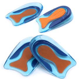 Medipaq Posture Correcting Gel Heel Cushion Pads for Women & Men - 2 Pairs of Medium (UK 3-7) Gel Heel Insoles - Heel Support for Plantar Fasciitis - Gel Heel Pads for Plantar Fasciitis
