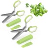 Herb Shears, Kitchen Salad Scissors Stainless Steel with Cover, Herb