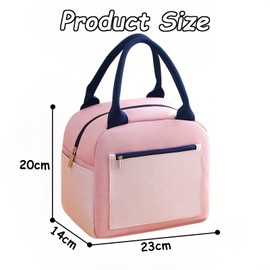 Taoluwin Insulated Lunch Bag, Large Thermal Lunch Tote Bag with Aluminum Foil Layer, Leakproof & Waterproof Soft Cooler for Work, School, or Picnics (Pink)