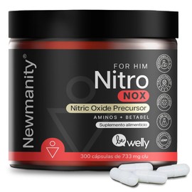 NEWMANITY Nitro Nox Precursor de Óxido Nítrico con Aminos y Betabel - 100 dias - con L-Arginina, L-Citrulina, Beta Alanina y Extracto de Café Verde para Apoyo en Rendimiento y Energía Natural