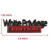 2 Pcs White Privilege Edition Emblem Car Side Rear Front