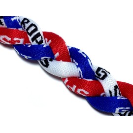 Sport Ropes Triple Titanium Necklace (Red/White/Blue, 22")
