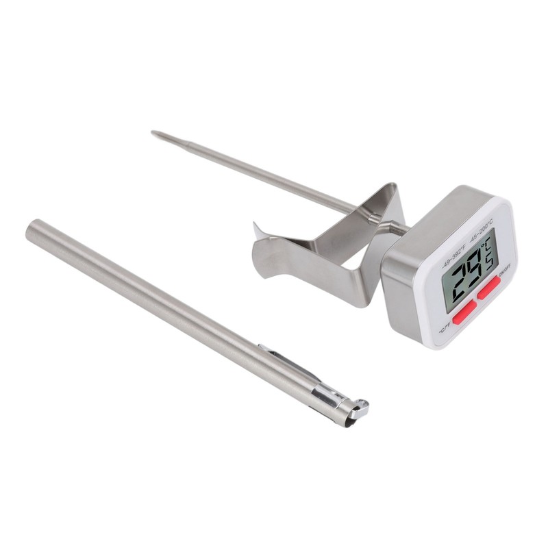 Food Thermometer Regulable Clip Large Display Screen Detachable Stainless Steel