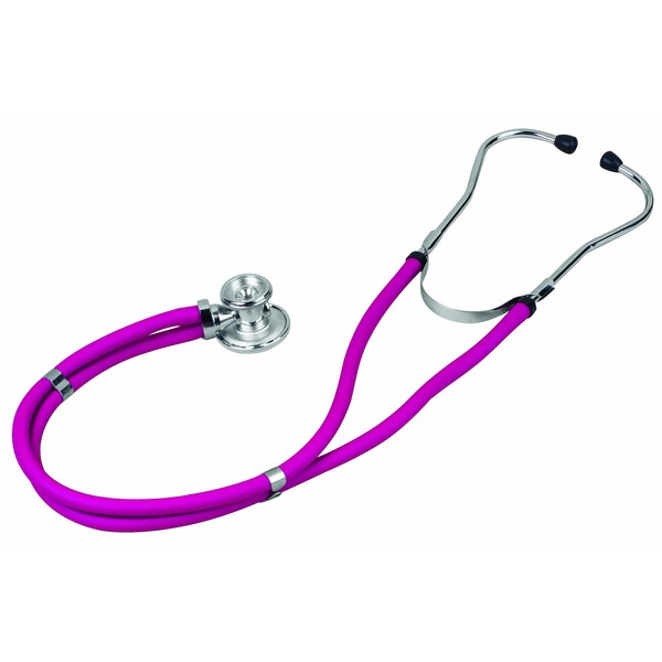 Veridian Healthcare Sterling Series Sprague Rappaport-Type Stethoscope, Magenta, Boxed