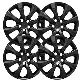 Fuel Rider Hubcaps Compatible with 09-24 Toyota Corolla (Set of 4) Snap-on 5 Lug - Gloss Black Wheel Covers - Car Accessories for 16 inch Wheels, Auto Tire Replacement Exterior Rim Hub-Cap