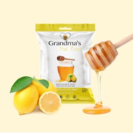 Grandma's For Bees | Honey and Lemon 80g - Pack of 4 | Old Fashioned Honey Drops