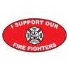 Generic I Support Fire Fighters Oval Bumper Sticker D3693 Euro