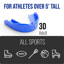 SISU 3D Mouthguard, Mighty Maroon - 2.0mm Thin - for Athletes Over 5’ Tall - Pre-Formed for Custom-Molded Fit - Remoldable Up to 20 Times - Non Toxic