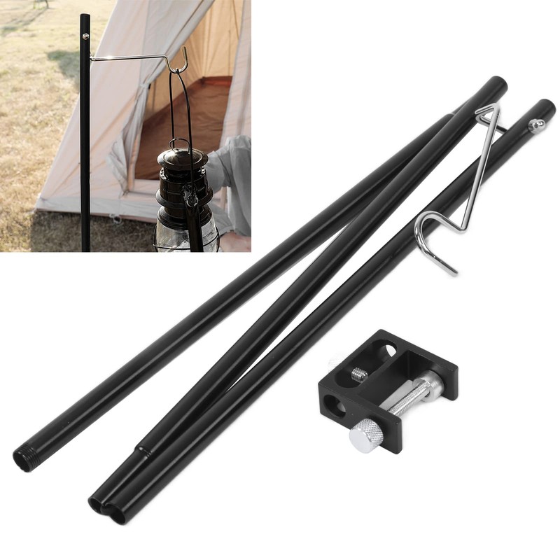 Alomejor Folding Camping Lamp Pole Aluminium Alloy Camping Lantern Stand