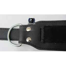 NWS SHIHAN INFINITY Black/Leather GYM ANKLE STRAP 'POWER-STRAP Foot/Flex Ankle Strap SOLD SINGLE