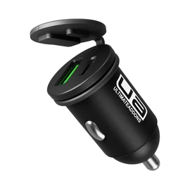 Ultimateaddons Fast Charge Mini 12V Dual USB + TYPE C DC Charger