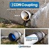 Fernco 4" ICON RC Pushfit DWV Coupling Sheared Off Pipe