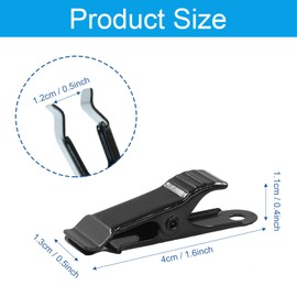 Cjueiom 10Pcs Mini Spring Clamps, Small Alligator Clips 1/2 Inch Wide, Crocodile Clamps Mini Clips for Work Crafts Wire Photo Curtain Crafts, Black