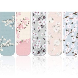 5 Pieces Magnetic Bookmarks Magnet Page Markers Bookmarks Assorted Elegant Book Markers Reading Supplies for Students Teachers Kids Adults, Floral