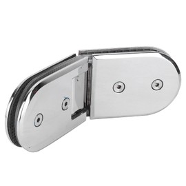 Bathroom Clamp Clip,Glass Door Hinge,135 Degree, Glass Shower Room Doors Hinge Replacement Parts, Heavy Duty Bathroom Gate Clamp Shower Door Bracket Hinge Plated Clip, for 8-12mm Glass Hinges