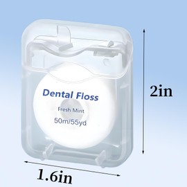 HARMONYDENT Woven Dental Floss, Mint Scent Ultra-fine Strong Dental Floss for Adults Braces Orthodontic Care & Gum Care (1 rolls/54 yd)